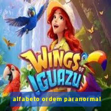 alfabeto ordem paranormal