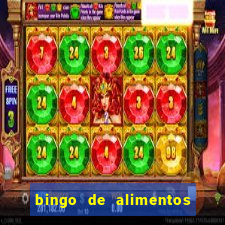 bingo de alimentos saludables para imprimir