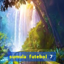 sumula futebol 7 society excel